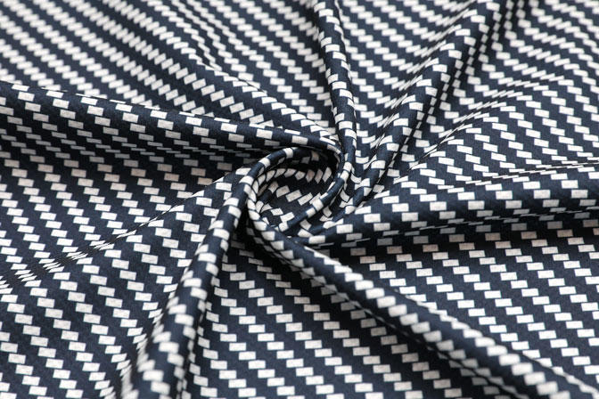 Striped Printed Honeycomb Fabric