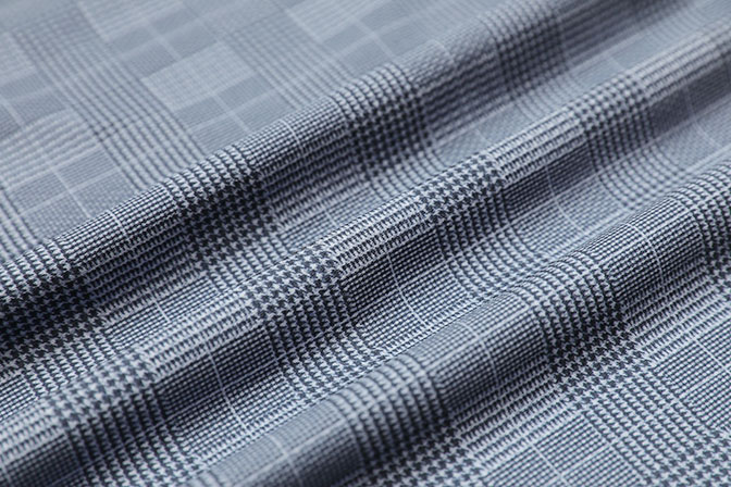 Multi Checkered Printed Honeycomb Fabric