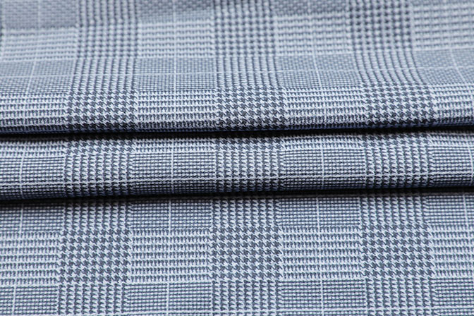 Multi Checkered Printed Honeycomb Fabric